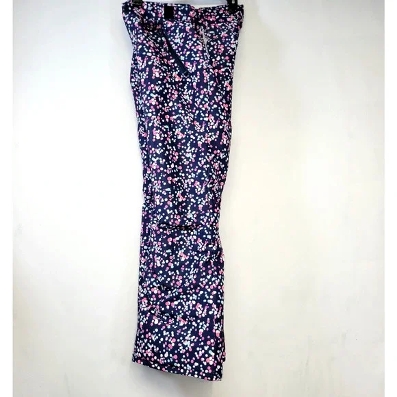 New Roebuck & Co Snow Pants Girls Large 14 Navy Blazer Water Resistant Dots - Picture 6 of 16